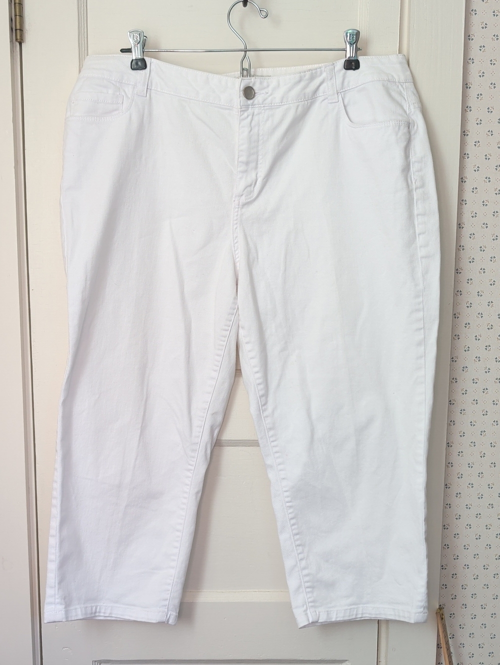 Coldwater Creek Jeans 16 White Stretch Classic Straight Fit